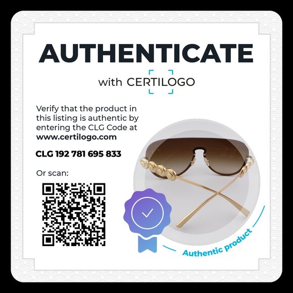 VERSACE Gold Gradient Semi Rimless Shield Shades, Medusa Logo Single Lens VE2215 main image 11